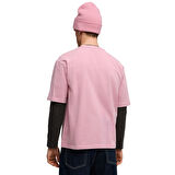 Graphic Tee Erkek Pembe Günlük Stil T-Shirt 63211565