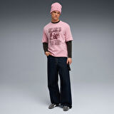 Graphic Tee Erkek Pembe Günlük Stil T-Shirt 63211565
