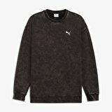 Puma Ess Elevated Wash Crew Erkek Siyah Sweatshirt