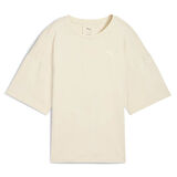 Her Oversized Kadın Bej Günlük Stil T-Shirt 68814887