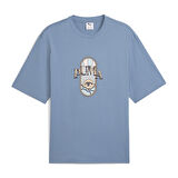 Graphic Tee Erkek Mavi Günlük Stil T-Shirt 63211834