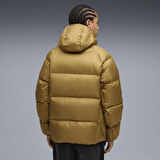 Hooded Down Puffer Erkek Sarı Günlük Stil Mont 68838269