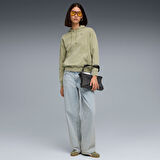 Ess Elevated Wash Hoodie Kadın Yeşil Günlük Stil Sweatshirt 68810382