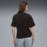 Puma Ess Elevated Velour Tee Kadın Yetişkin T-shirt