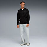 Ess Elevated Fz Hoodie Erkek Siyah Günlük Stil Sweatshirt 68825601