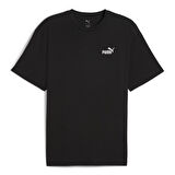 Ess Relaxed No. 1 Logo Erkek Siyah Günlük Stil T-Shirt 68915301