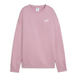 Ess Small Logo Relaxed Crew Kadın Pembe Günlük Stil Sweatshirt 63326865