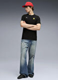 Puma 63278901 Ferrari Sportswear Car Gra Siyah Yuvarlak Yaka Regular Fit Düz Erkek T-Shirt