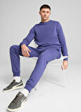 Puma 69089546 ESS ELEVATED Crew TR Mor Yuvarlak Yaka Regular Fit Düz Erkek Sweatshırt