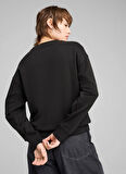 Puma 69089801 ESS ELEVATED Comfort Crew Siyah Yuvarlak Yaka Regular Fit Düz Kadın Sweatshırt