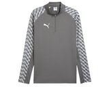 Puma Teamliga26 Training 1/4 Zip Erkek Futbol Antrenman Uzun Kollu Tişört 65972413 Gri
