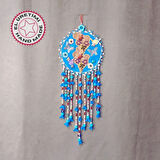 Uretti - ASLI 5776 - 3731 El Yapımı Otantik Nazar Boncuklu Duvar Süsü  - Mavi