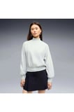 HER Mock Neck Crew Yeşil Kadın Sweatshirt