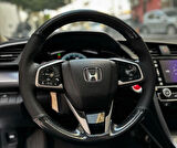 HONDA FC5 ARACA ÖZEL DİKMELİ DİREKSİYON KILIFI(MİCROFİBERCARBON-NOKTALI SİYAH İPLİ)
