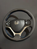 HONDA FB7 ARACA ÖZEL DİKMELİ DİREKSİYON KILIFI NOKTALI MİCROFİBER CARBON MAVİPLİ(AÇIKLAMAYI OKUYUNUZ)