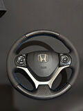HONDA FB7 ARACA ÖZEL DİKMELİ DİREKSİYON KILIFI NOKTALI MİCROFİBER CARBON MAVİPLİ(AÇIKLAMAYI OKUYUNUZ)