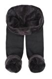 Termal Içi Peluş Kışlık Tayt Siyah
