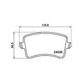 ARKA FREN BALATASI-  DISK 300×12 (AUDI A4 08-16  A5 08-17  Q5 09-17)