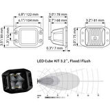 Hella Black Magic Cube 12/24V Led Far Yardimci Spot Takim Kit 1FA358176-831