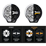 Hella Off-Road Valuefit Blade Led Uzun Far Krom 17W 9" Beyaz-Amber Isik 1FJ357199-021