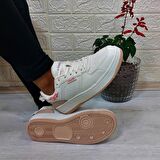 Kinetix Enner Pu Krem Comfort Fuspetli Kaymaz Sneaker Spor Ayakkabı