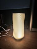 Masa Lambası 3 - Modern Gece Lambası Abajur Beyaz, Dekoratif ve Hediyelik (20cm, LED’li)