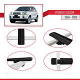 Hyundai Tucson (JM) 2004-2009 Arası ile Uyumlu BASIC Model Ara Atkı Tavan Barı Siyah 2 Adet