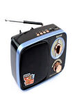 MD-308BT FM AM SW 3 Bandlı Retro Analog Radyo Işıklı Bluetooth Hoparlör USB TF AUX Destekli Speaker