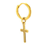 BZ Altın Kaplama Haç Model Sallantılı Halka Küpe UNK-692