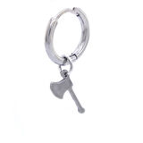 BZ 316l Çelik Unisex Tek Balta Küpe UNK-484