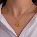 Çelik Kolye Zodyak Burçlar Çemberi Model - K-123