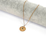 Çelik Kolye Zodyak Burçlar Çemberi Model - K-123