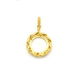 Yarım Altın Çerçeveli Kolye Ucu Altın Kaplama İşlemeli TGR-649