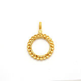 Yarım Altın Çerçeveli Kolye Ucu Altın Kaplama TGR-608