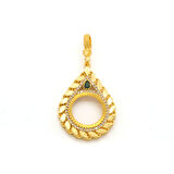 Çeyrek Altın Çerçeveli Kolye Ucu Altın Kaplama TGR-654