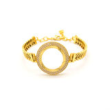 Yarım Altın Çerçeve Bileklik Çelik Altın Kaplama Arpa Model-BLZ-622