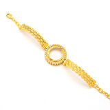 Çeyrek Altın Çerçeve Bileklik Çelik Altın Kaplama BLZ-643