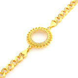 Yarım Altın Çerçeve Bileklik Çelik Altın Kaplama Figaro Güneş Model BLK-1120