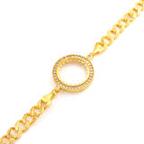 Yarım Altın Çerçeve Bileklik Çelik Altın Kaplama BLK-1077