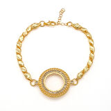 Çeyrek Altın Çerçeve Bileklik Çelik Altın Kaplama Arpa Model BLK-1099