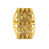 Çelik Yüzük Kadın Altın Kaplama Dorikalı Kaburga Model YZK-498