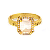 Çelik Baget Yüzük Altın Kaplama YZK-455