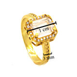 Çelik Baget Yüzük Altın Kaplama YZK-455