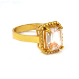 Çelik Baget Yüzük Altın Kaplama Düz Kenarlı YZK-458