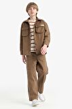 Erkek Çocuk Loose Fit Beli Lastikli Twill Pantolon