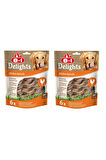 8in1 Delights Chicken Spirals Tavuklu Burgu Ödül 6 Lı X 2 Adet