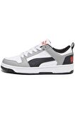PUMA 37049020  Rebound Layup Lo SL Jr White- Black-Concrete Gray