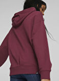 Puma 67657322 HER Hoodie TR Dark Jasper Bordo Kapüşon Yaka Regular Fit Düz Kadın Sweatshırt