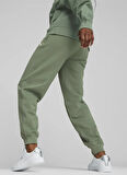 Puma 67600644 HER High-Waist Pants TR Eu Yeşil Lastikli Bel Regular Fit Düz Kadın Eşofman Altı