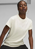 Puma 67600087 HER Tee Alpine Snow Beyaz Yuvarlak Yaka Regular Fit Düz Kadın T-Shirt